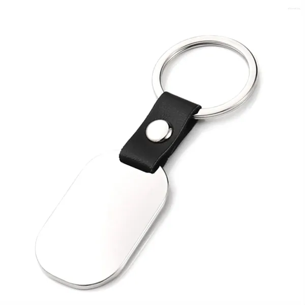 Keychains 10pcs sublimation vide clés de clé en métal de transfert de chaleur en métal anneaux clés pour bricolage 5 formes