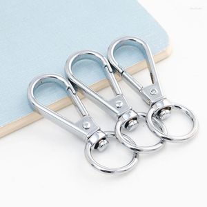 Porte-clés 10pcs / Alliage de zinc Porte-clés Clip en métal Pivotant Snap Boucle Crochet Bijoux à bricoler soi-même Résultats Fabrication d'accessoires Porte-clés personnalisé Smal22