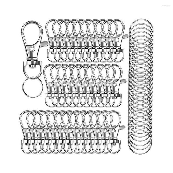 Porte-clés 120 pièces/ensemble mousquetons de remplacement boucles de porte-clés assorties Kit Clips