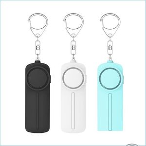 Keychains 120 dB Charme d'autod￩fense du dispositif anti-viol Double haut-parleurs Alerte d'alarme bruyante Attaque de panique S￩curit￩ personnelle DHSELLER2010 DHQLF