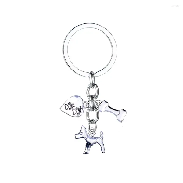 Keychains 12pc al por mayor de perros pequeños pequeños hearshuesh hearts estampados encanto bernero billetera bah mujer niña cadena de llaves regalos amigos regalos bff