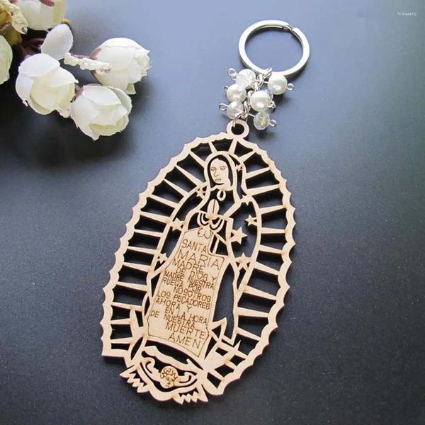 Llaveros 12 Piezas Bautismo Nuestra Señora De Guadalupe Diseño De Madera Llavero Favores Para Niño O Niña Recuerdos Para Bautizo Bautizo Llave