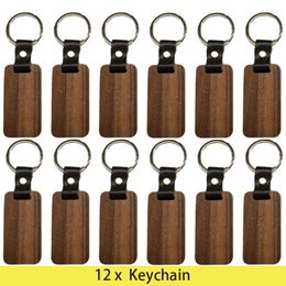 Keychains 12pcs ID de balise vierge nom