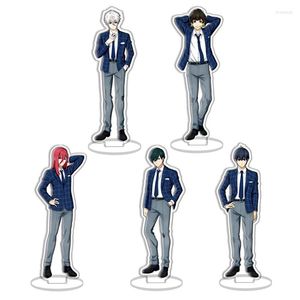 Porte-clés 15CM BLUE LOCK Anime Figures Cosplay Acrylique Double Face Stands Modèle Creative Desk Decor Debout Signe Props Fans Cadeau