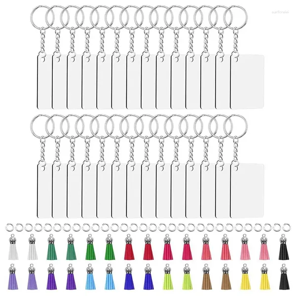 Porte-clés 160 pièces Sublimation Produits vierges Lot Presse à chaleur Transfert Double face Impression Porte-clés Gland Porte-clés