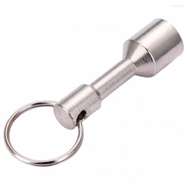 Porte-clés 1 pc 12mm Super Fort Argent Métal Aimant Porte-clés Anneau Fendu Poche Porte-clés Suspendu Titulaire Extérieur Outil Magnétique DIY Matériaux