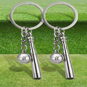 Keychains 1pc Creative Baseball Key Chain 3D Metal Keychain Car Sporting Goods Sport Gift voor Souvenir Ball Ring Smal2222