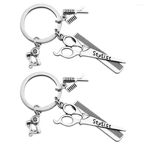 Porte-clés 1pc Coiffeur Tool Design Porte-clés Sac de mode Pendentif Cadeau pratique Porte-clés