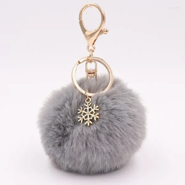 Keychains 1pc de haute qualité fausse boule de fourrure Keychain Pompom Chain Chain Sings Ballet Angel Girl Fourrure Pompon Women Bag Jewelry