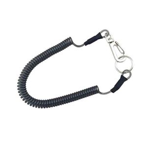 Keychains 1pc intrekbaar plastic veer elastisch touw beveiligingsuitrusting voor buitenkamperen met een wijk Camping anti-kosten telefoonsleutelhanger