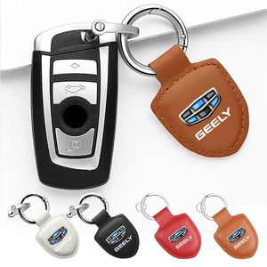 Porte-clés 1 pc en alliage de Zinc en cuir de mouton porte-clés de voiture pour Geely GE GT EV8 EX7 Emgrand Vision Ec8 Tugella Auto accessoires
