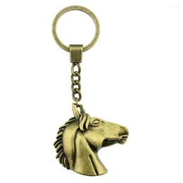 Keychains 1pcs Big Horse Head Composants de porte-clés personnalisés bijoux et accessoires mignonnes d'anneau de taille 30 mm