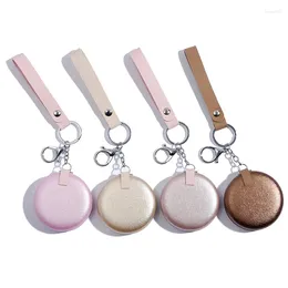 Porte-clés 1pcs miroir compact porte-clés pliant poche portable vanité voyage accessoires cosmétiques