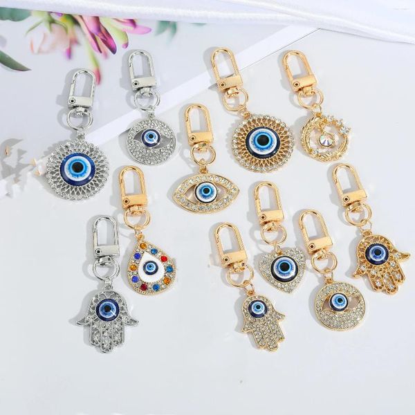 Keychains 1pcs Evil Eye Keychain Key Ring pour les femmes Amies Amises colorées Righine