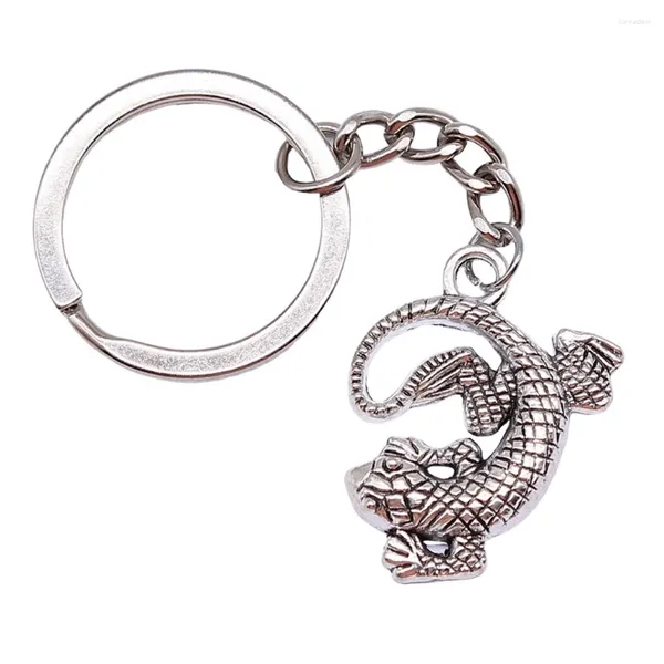 Keychains 1PCS Gecko Keychain sur les accessoires téléphoniques pour femmes bijoux bricolage Taille de 28 mm
