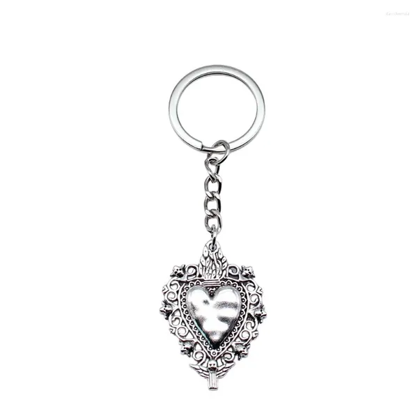 Keychains 1pcs Gothic Skull Heart Charms Keynchain pour sacs composants bijoux Frais de fournitures mignonnes Ring 28 mm