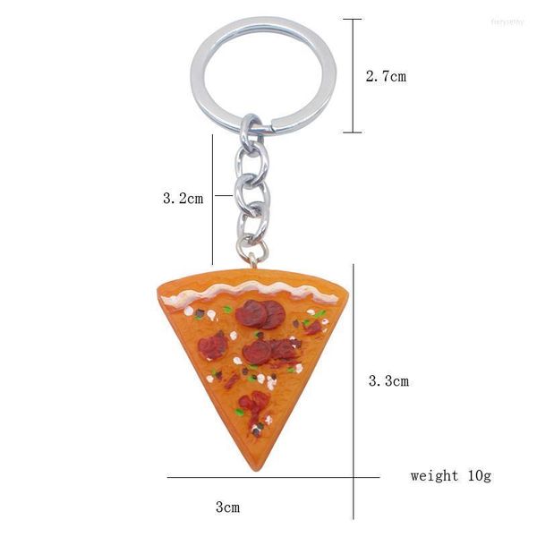 Keychains 1pcs Pizza Keychain Ring Holder Friends Friendship Jewelry for Women Men Key Christmas Giftskeychains Fier22