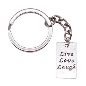 Keychains 1pcs rectangulaires double face en direct amour rire mignon accessoires de kaïchain outils de bijoux