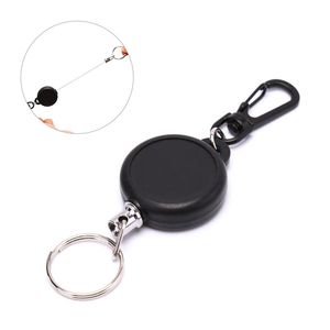 Sleutelhangers 1 stks Unieke ID Badge Lanyard Naam Tag Kaarthouder Reel REEL RECOIL BELLCL CLIP INTROUWBARE PUNST KEYKETTING