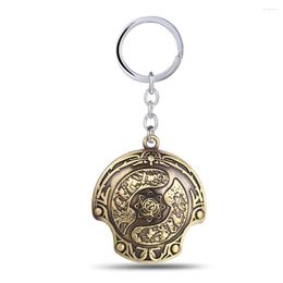 Keychains 2 Color HSIC Dota Immortal Champion Shield Key Chain Dota2 Keychain Car Men Sieraden Hanger HC10521