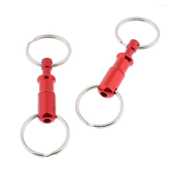 Keychains 2 Pack de double libération rapide avec des anneaux séparés pour les cadeaux de ceinture