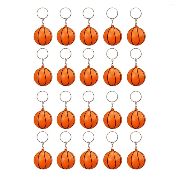 Porte-clés 20 Pack Ballon de basket-ball pour les cadeaux de fête Stress School Carnaval Récompense Sports Centerpiece