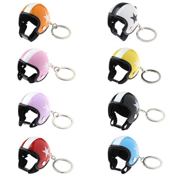 Porte-clés 2021 1 pièces créatif moto sécurité casques voiture Auto cinq étoiles porte-clés pendentif classique porte-clés accessoires cadeau