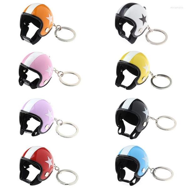 Porte-clés 2022 1pcs Creative Moto Casques de sécurité Voiture Auto Cinq étoiles Porte-clés Pendentif Classique Porte-clés Accessoires Cadeau Miri22