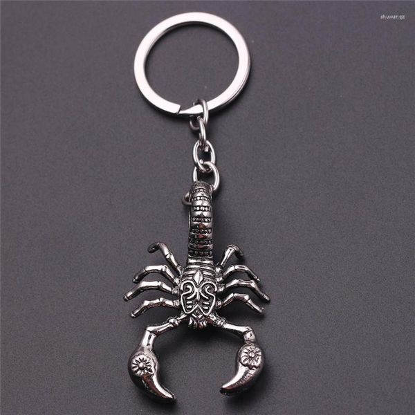 Porte-clés 2022 mode Scorpion pendentifs chaîne en métal scorpion insecte pour hommes porte-clés breloques bijoux accessoires goutte