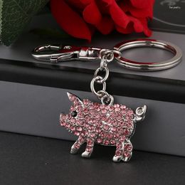 Porte-clés 2023 marque cochon ailes cristal strass porte-clés femmes voiture Ysk069 cadeau sac pendentif