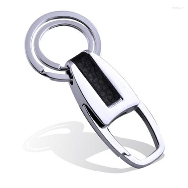 Keychains 2023 Metal Keychain Creative Small Gift Men and Women Business Leather Car Cadena