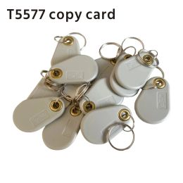 Keychains 2023 Nuevo 125kHz T5577 Etiquetas de teclas RFID EM4305 Tokens de anillo Writable Keyfob Rewrititable Keychain Conta de acceso Copia clon Duplicado