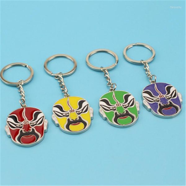 Porte-clés 2023 Trendy National Wind Key Chain Chinese Peking Opera Elements Mask Gift Keychain