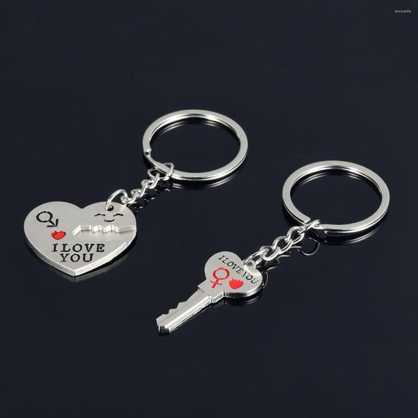 Porte-clés 2023 idées cadeaux de mariage petit peu d'amour serrure Couple porte-clés amoureux porte-clés ami mode cadeaux bijoux