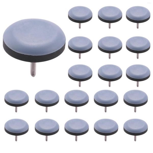 Llaveros 20 unids 25 mm Silla deslizadores Muebles deslizadores Fáciles almohadillas de movimiento redondo con protector de pies de uñas para piso de madera dura