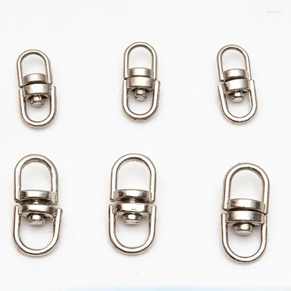 Porte-clés 20pcs métal rotation boucle porte-clés 1.5cm 2cm pivotant porte-chien connecteurs porte-clés bricolage chaînes pendentifs accessoires