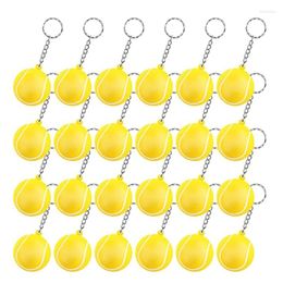 Keychains 24 Pack Tennis Ball Mini Stress Sports Carnival Récompense pour les enfants des filles