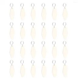 Sleutelhangers 24 stuks Vintage Motel sleutelhanger DIY blanco El warmteoverdracht bulksublimatie (beige)