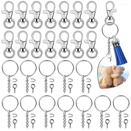 Sleutelhangers 240 Stuks Swivel Karabijnhaken Inclusief Sleutelhanger Clips Ring Met Eye Pins En Open Jump Ringen Voor sleutelhanger DIY Ambachten