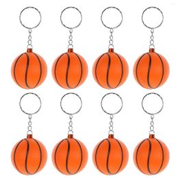 Keychains 24pcs Basketball Small Key Shaped Chain Creative Holder for Men Football Giftss Orange