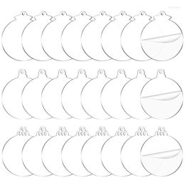 Keychains 28tf 72pcs Clear Round Round Acryl Christmas Ornament Diy Blank Circle Bulb Xmas Bauble