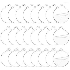 Porte-clés 28TF 72pcs clair rond acrylique ornement de Noël bricolage cercle blanc ampoule boule de Noël