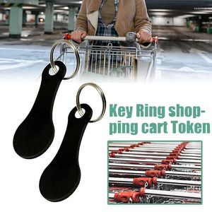 Keychains 2pcs Diy Shopping Trolley Tokens Parp Decoratieve sleutelhaakringen Aluminium ring munthouder Fred22