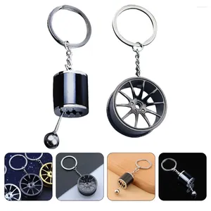 Keychains 2pcs Gear Shifter Keychain Car Key Chain Backpack Pendant Bag Decoratie Levering