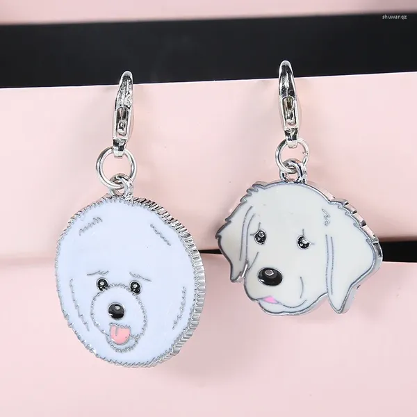 Porte-clés 2 pcs / lot chien de compagnie porte-clés animal de haute qualité est un cadeau de mode porte-clés sac charme pendentif bijoux petit