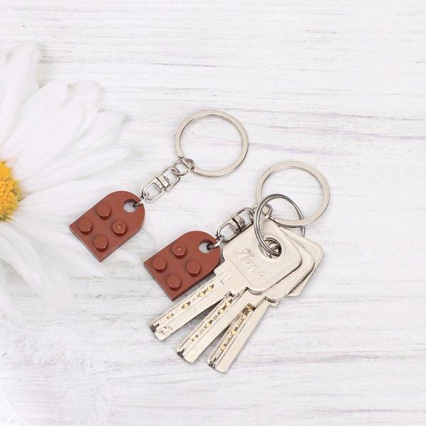 Porte-clés 2 pièces amour coeur Couples amitié mignon séparable clé boucle pendentif bloc de construction anneau