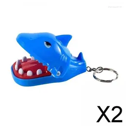 Keychains 2x doigt de morsure de bouche avec accessoires de sac à dos de jeu de porte-clés pour garçons