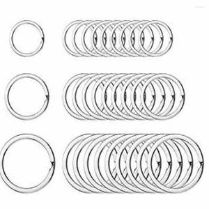 Keychains 30 PCS Round Flat Key Chain Rings Metal Split Ring voor Home Car Keys Organisatie Hang Cards Making Arts Crafts Project