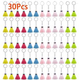 Porte-clés 30pcs badminton porte-clés porte-clés mini souvenirs miniatures pendentif volant chaîne porte-clés jeu créatif cadeaux cadeaux