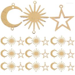 Porte-clés 30 pièces bricolage lune étoile soleil breloques artisanat bijoux pour faire des découvertes